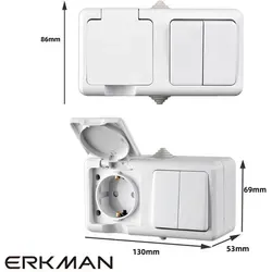 Lichtschalter Weiß von ERKMAN