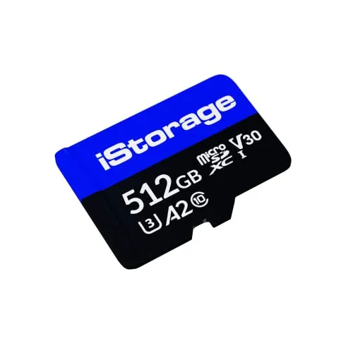 iStorage microSD Card 512GB, Encrypt Data stored on iStorage microSD Cards Using datAshur SD USB Flash Drive, Compatible with datAshur SD Drives only
