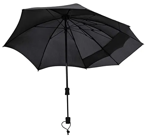 Euroschirm Swing Backpack Handsfree Schwarz - Regenschutz für Outdoor-Enthusiasten, mit innovativem Design für Rucksackträger, der die Hände beim Wandern frei hält und gleichzeitig optimalen Regen- und Wetterschutz bietet.