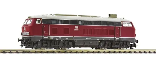 Fleischmann N 7360008 Diesellokomotive BR 210 der DB - Lokomotiven der Epoche IV, detailgetreu in Rot, ideal für Modelleisenbahnanlagen im Maßstab 1:160.