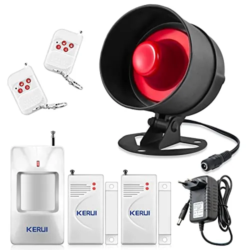 Alarmanlage Haus Sirene 115dB – Tür- und Bewegungsmelder mit Fernbedienung