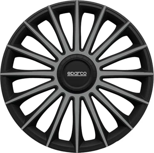 Sparco Corsa Radkappen Satz 14 Zoll Treviso schwarz-grau - Radkappen im Sparco Racing Design, aus hochwertiger A-Qualität für längere Lebensdauer und sportlichen Look.