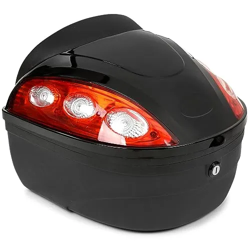 SEVICO Motorradkoffer Top-Case Schwarz - Topcase für Roller und Motorräder, 31 Liter Stauraum für Helm und Zubehör, robust und einfach zu montieren – ideal für sichere Transporte.