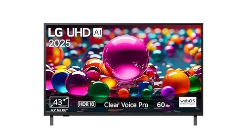 43UA75006LA.AEUD LED-Fernseher 108 cm (43 Zoll) - UltraHD/4K Fernseher mit Triple Tuner und HDR für gestochen scharfe Bilder und lebendige Farben, ideal für das Heimkino.