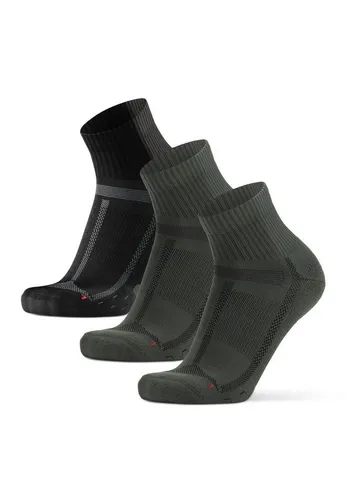 DANISH ENDURANCE Basicsocken Long Distance (3-Paar) – Rutschfeste Sportsocken für Läufer - Die rutschfesten Basicsocken bieten optimalen Halt und Polsterung für bequeme Läufe. Atmungsaktive Materialien sorgen für Frische und Trockenheit. Ideal für lange Strecken und den Alltag, getestet von Ausdauersportlern.