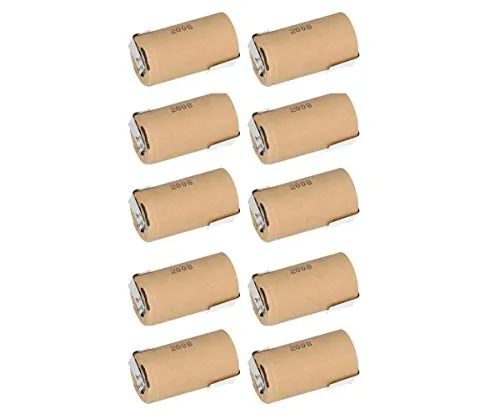 10x Sub C Akku Zelle 3000mAh / 1,2V / NIMH mit Z-Lötfahne von WSB
