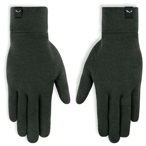Salewa Cristallo Liner Handschuhe, Grün, S - Funktionale Handschuhe für Skitourengeher, warmer und atmungsaktiver Liner-Handschuh, ideal für Bergsteigen und Skitouren - für optimalen Tragekomfort und Nachhaltigkeit.