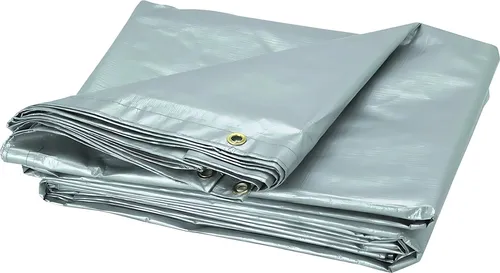 BK SHOP | Abdeckplane, Plane | Gartenplane 3 x 4 m | Silber Wasserdichte Plane | Bauplane 130 g/m2 | Abdeckplanen Gartenmöbel | Plane mit Ösen