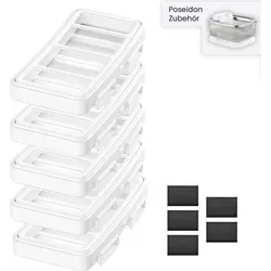 Astropet Filter für Haustier Trinkbrunnen 5x Poseidon Series (AAWF-003) - Weiß