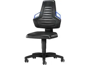 bimos Arbeitsdrehstuhl, mit Handgriff, mit Rollen, Kunstleder