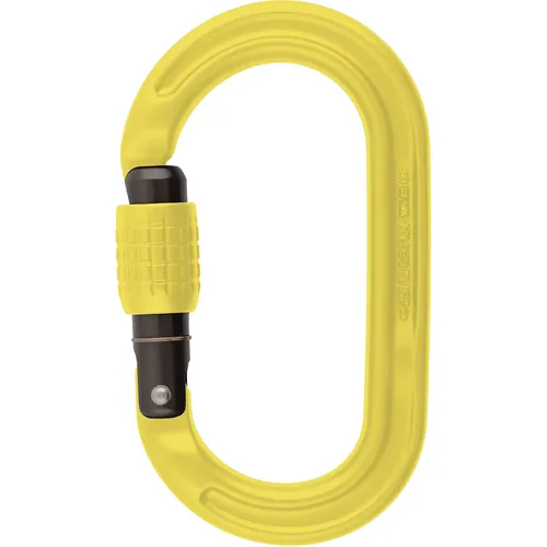 DMM Ultra O Screwgate Karabiner (Größe One Size, lime) in gelb von DMM