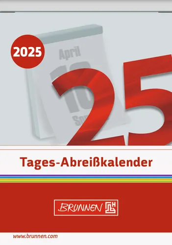 Brunnen Abreißkalender 10 703 05 005 Tagesabreißkalender 81x106 mm 2025