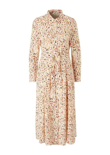 s.Oliver Minikleid Beige Größe 42 - Elegantes Minikleid aus 100% Viskose für einen angenehmen Tragekomfort, ideal für sommerliche Anlässe.