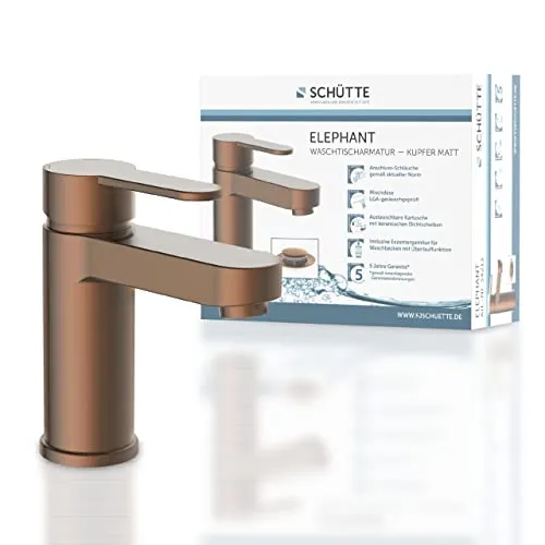 Waschtischarmatur ELEPHANT, elegante Badarmatur in Kupfer - Touch-On-Wasserhähne für Badezimmerwaschbecken, mit edlem, mattem Design und einfacher Montage dank Schnellbefestigungsset – ideal für stilvolle Bäder.