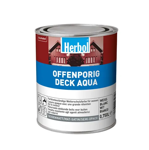 Herbol Offenporig Deck Aqua 750 ml weiß von Herbol