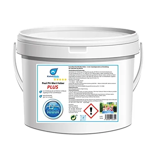 KaiserRein pH Plus Granulat 6kg - Effektiver pH-Heber für Pools und Whirlpools - Pool-Balancer zur schnellen pH-Wert-Erhöhung, einfach ins Wasser geben für kristallklares Wasser und optimale Pflege.