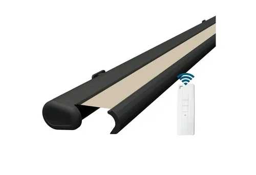 Eclipse Kassettenmarkise 5x3 Meter - Kassettenmarkise mit hochwertigem Polyacryltuch, UV-Schutz 50+, inklusive Smarthome-fähigem Motor und Funkfernbedienung für einfachen Betrieb und Schutz vor Witterungseinflüssen.
