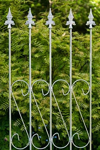 KUHEIGA Rankgitter aus Metall 163cm x 47cm Verzinkt Rankgerüst Beetzaun, Zink