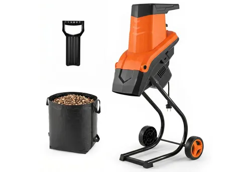 COSTWAY Elektrischer Gartenhäcksler 2500W mit 21:1 Häckselverhältnis