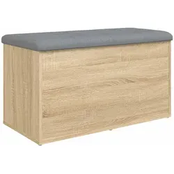 vidaXL Sitzbank mit Stauraum, gepolstert und elegant - Drohne mit zusätzlichem Stauraum und bequemem Sitzkissen, ideal für Wohnzimmer und Flur. Robustes Holzwerkstoff sorgt für Langlebigkeit und Stil.