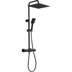 JOHO Regendusche Duschsystem mit Thermostat schwarz von JOHO