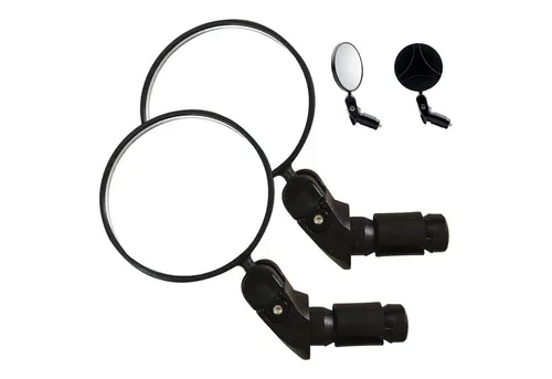 MODFU Fahrradspiegel 2 Stück 360° Lenker Drehspiegel Fahrradrückspiegel Fahrradzubehör (Universal Sicherer Rückspiegel für 18mm-22mm, HD Mini Fahrrad Klappbar Einschraubspiegel), für Elektrofahrräder Kleinfahrzeuge Mountainbikes Wandern usw.