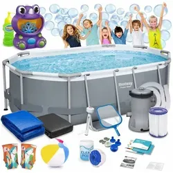 Bestway 5614a 17-in-1-gartenpool Mit Rahmenkonstruktion, 305 X 200 X 84 Cm, + Sprudelmaschine Gratis