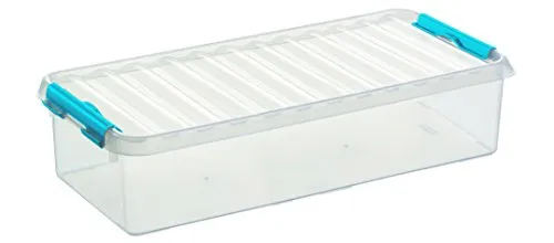 SUNWARE Q-Line Box - 6,5 Liter - 485 x 190 x 105mm - transparent/blau