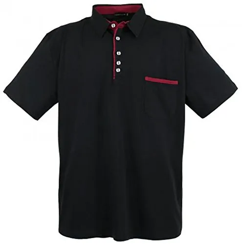 Lavecchia Herren Poloshirt LV-1701 (Black, 7XL) - Poloshirt für Herren in Übergrößen, bietet optimalen Tragekomfort und eine lockere Passform für starke Männer. Hergestellt aus hochwertigen Materialien für maximale Qualität.
