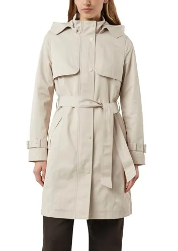 Comma Baumwoll-Trenchcoat mit abnehmbarer Kapuze von comma,
