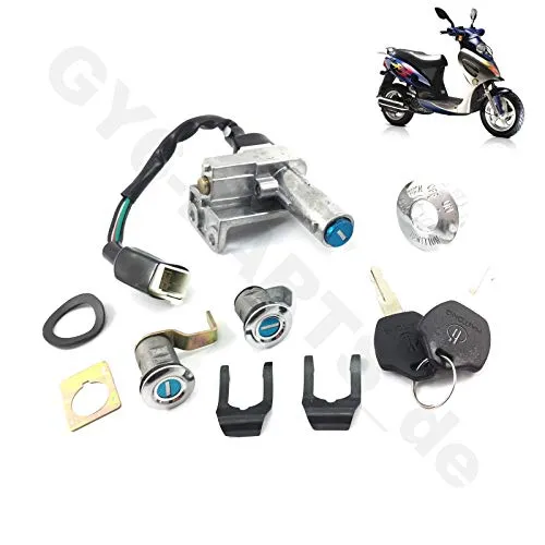 SCHLOSSSATZ ZÜNDSCHLOSS SCHLOß SET für BT50QT-7 / BT49QT-7 / BT125T-2 / CHINAROLLER / BAUMARKT ROLLER / 4-TAKT BAOTIAN BENZHOU YIYING YY50QT ERING JINLUN FLEX TECH HUATIAN JONWAY CHINA ROLLER