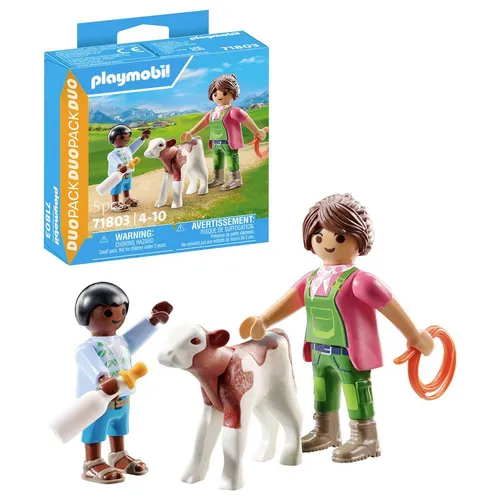 PLaymobil 71803 DUOPACK Bäuerin mit Kind und Kalb  NEU OVP+