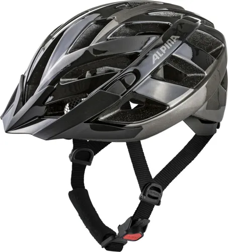 Alpina Helm Panoma 2.0 - black-anthracite gloss - Fahrradhelm für Stadt und Touren, hochwertig im InMold-Verfahren gefertigt für optimalen Schutz und Komfort.