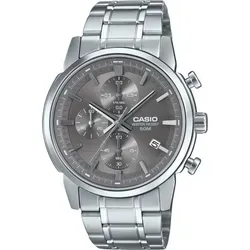 Casio Standard Quarz Chronograph MTP-E510D-8AV Herrenuhr - Armbanduhren mit 50m Wasserdichtigkeit, elegantes Design aus Edelstahl und praktische Datumsanzeige, ideal für den Alltag.