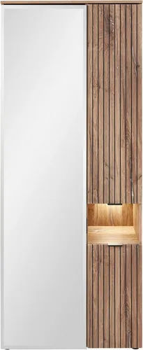 Innostyle Garderobenschrank LINEA Set - Drohnen, modernes Garderobenset mit 5 Teilen, inkl. Spiegeltür und LED-Beleuchtung für stilvolle Akzente im Raum.