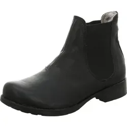 THINK! Damen Denk Lammfell Chelsea-Boots, 0000 SCHWARZ, 37.5 EU - Wanderschuhe aus chromfrei gegerbtem Lammfell, bieten hohen Tragekomfort und sind ideal für stilvolle Outdoor-Abenteuer.