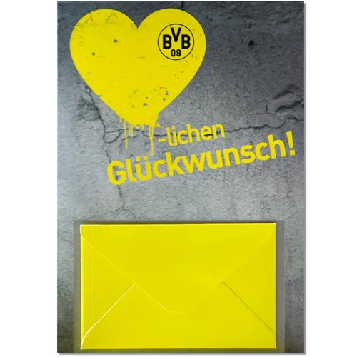Glückwunschkarte BVB Borussia Dortmund Geldscheinkarte Karte Geburtstagskarte 09