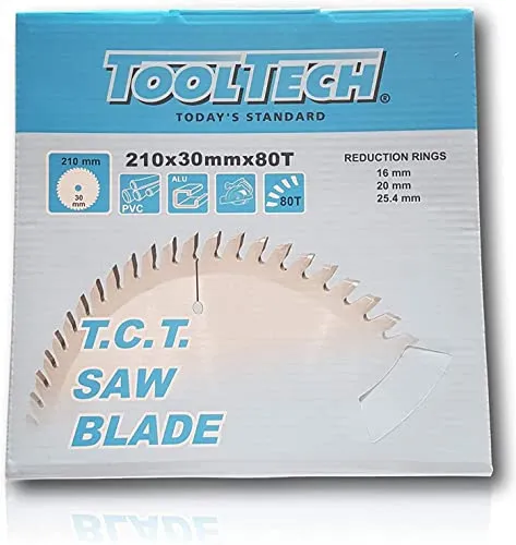 30mm HM Kreissägeblatt 80 Z 3 Reduzierringe für Alu Kunststoff Nichtmetall 210 x