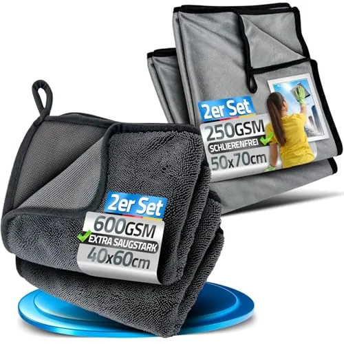 LOCO BIRD Trockentuch Dusche 600GSM 2er Set