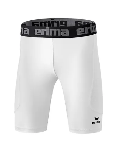 Erima Unisex Elemental Tight kurz, weiß, XL - Badmintonbekleidung für Herren, sehr strapazierfähig mit breitem Gummibund und hochelastischem Funktionsmaterial für optimalen Tragekomfort.