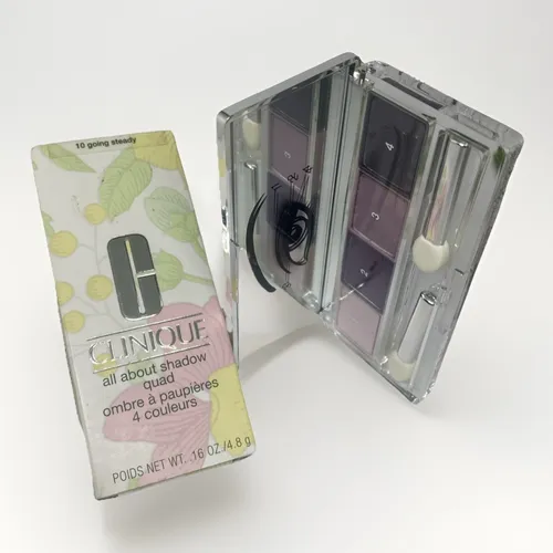 CLINIQUE All About Shadow Quad 10 GOING STEADY - 4 Farben Lidschatten - Vielfältige 4-Farben-Palette für kreative Augenblicke. Parfümfrei, mit schimmernden und matten Effekten – ideal für jeden Look!