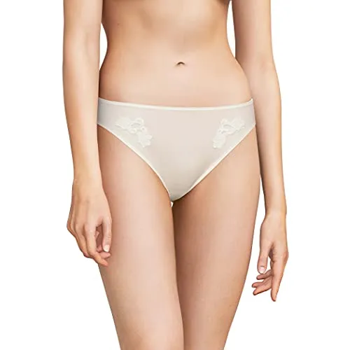 Chantelle DE Damen Panties Hedona, Elfenbein (Elfenbein 35), 46 - Funktionsunterwäsche mit glättendem Effekt für Bauch, Taille, Hüfte und Gesäß. Hoher Komfort durch nahtloses Design und edle Guipure-Stickereien.