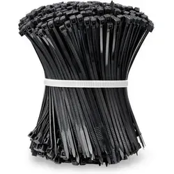Kabelbinder 100mm x 2.5mm, 1000 Stück - UV-beständig - Organisiere deine Kabel mit diesen robusten Kabelbindern in 100 mm Länge und 2,5 mm Breite. Ideal für drinnen und draußen, bieten sie zuverlässigen Halt und sind dank UV-Beständigkeit perfekt für jedes Projekt.