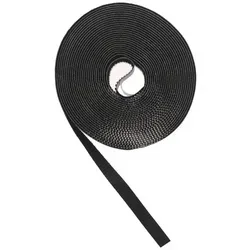 Rollen Fenster-Fliegengitter Klettband SCHWARZ selbstklebend 5m x 9,5mm 4