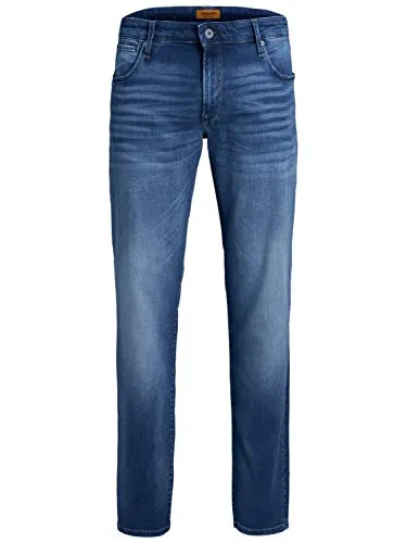 JACK & JONES Male Slim Fit Jeans JJIGLENN JJICON JJ 357 50SPS - Stylische Slim Fit Jeans mit niedriger Taille, aus 72% Bio-Baumwolle für umweltbewusste Modebewusste.