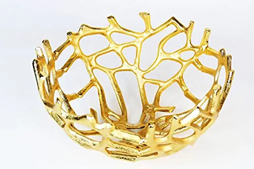 Aluminium Schale 'Klara' in Gold in gold von Artra Design GmbH