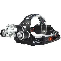 Wasserdichte Stirnlampe mit 3 LED und aufladbarem Akku