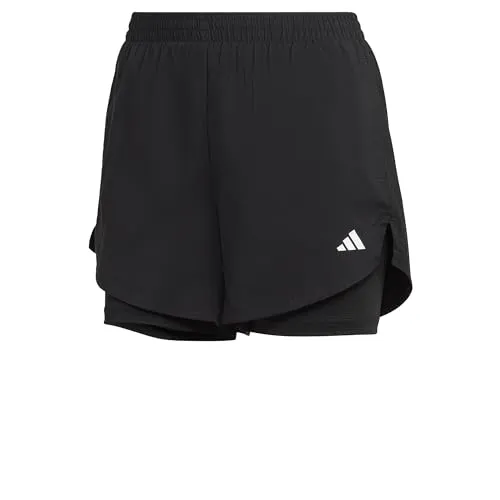 Adidas AEROREADY Training Short Zwei-in-Eins Damen in schwarz von adidas