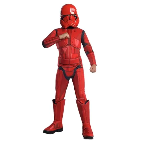 Rubie's Offizielles Disney Star Wars Ep 9 Red Stormtrooper Deluxe-Kostüm für Kinder - Kostüme für Kinder, inklusive passendem Overall und 12 Gesichtsmaske, perfekt für Halloween und Rollenspiele. Offizielles Lizenzprodukt von Disney.