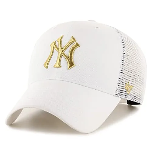 BRANSON Metallic New York Yankees Trucker Cap - Stylische Trucker Cap für Herren, perfekt für Freizeitaktivitäten. Mit ihrem modernen Metallic-Design und der Einheitsgröße ist sie der ideale Begleiter für den Sommer.
